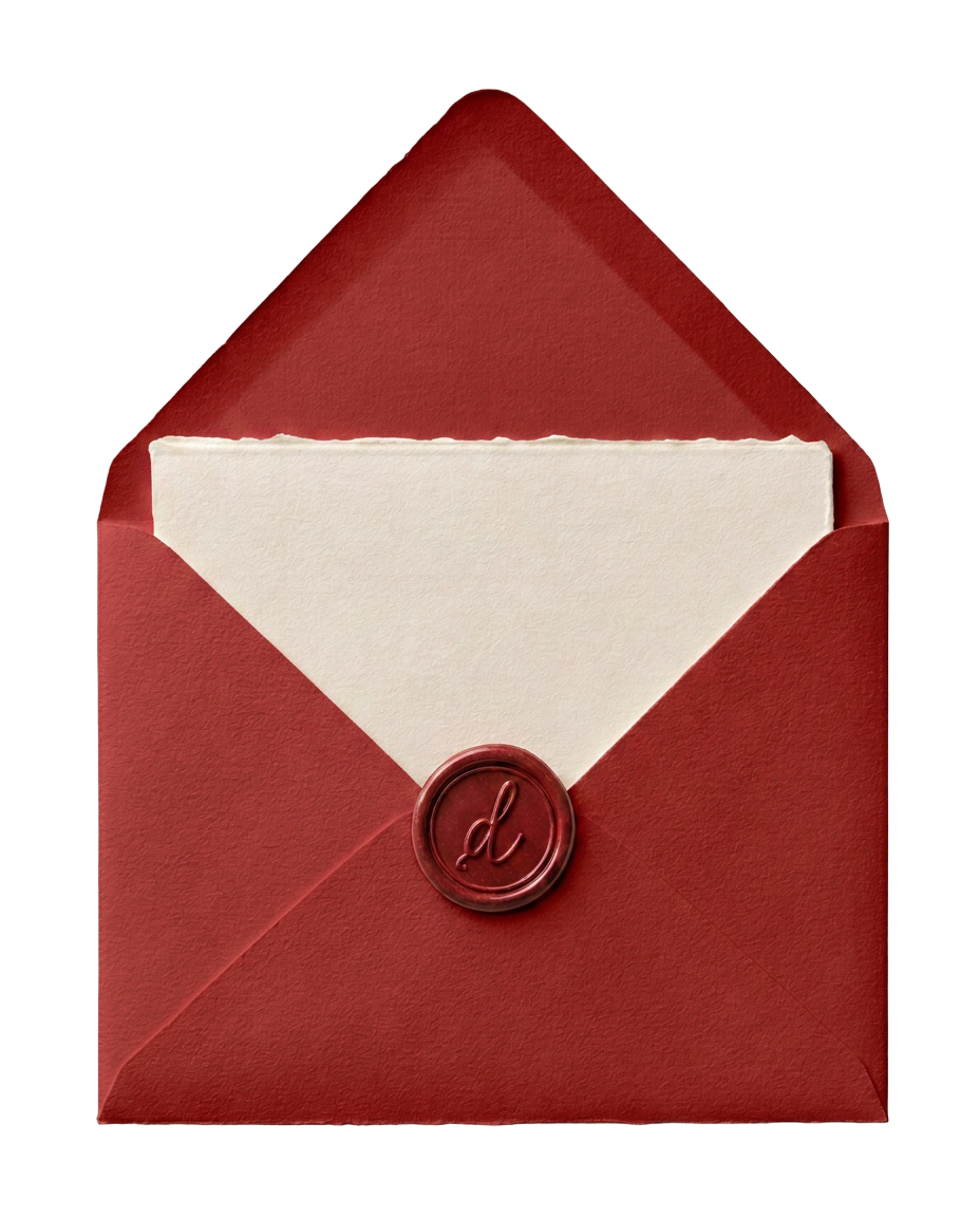 A crimson wax-sealed letter from The Dream Woman Academy